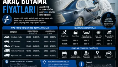 Araç Boyama Fiyatları – Araç Tipine ve İşlem Türüne Göre