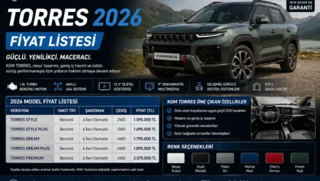 KGM Torres 2026 Fiyat Listesi