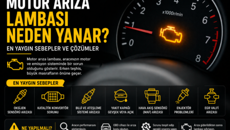 Motor Arıza Lambası Neden Yanar? En Yaygın Sebepler ve Çözümler (2026)