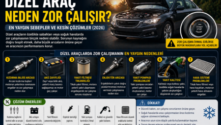 Dizel Araç Neden Zor Çalışır? En Yaygın Sebepler ve Kesin Çözümler (2026)